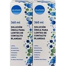 Solupharm solução única para lentes de contato gelatinosas 2x360ml