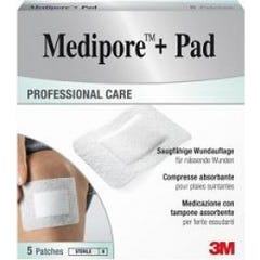 Medipore+Pad Med 10X10Cm 5Pcs