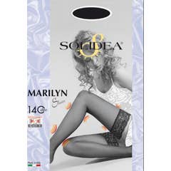 Solidea Marilyn 140 Sheer Open Toe Media Larga Negro T4-L 1 Par