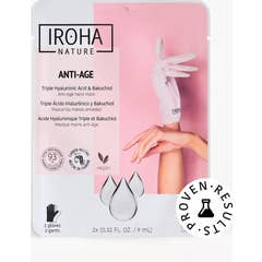 Iroha Nature Guantes Mascarilla Antiedad Triple HA 2x9ml