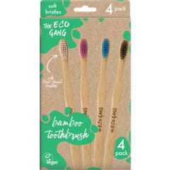 The Eco Gang Pack Escova Dentes Adulto Suave Variedad 4 Unidades