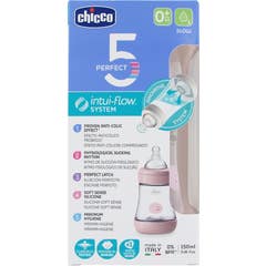 Biberon Perfect 5 0M+ 150ml Sil. Pink