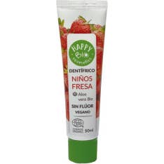 Happy Bio Cosmetics Dentifrico Niños Fresa Sin Fluor 50ml