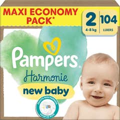 Pampers Harmonie Fraldas Tamanho 2 4-8 kg 104 unid.