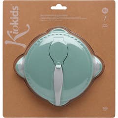 Kiokids Set Tigela e Colher Sage 300 ml