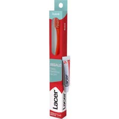 Lacer Escova de dentes macia + Kit pasta dentífrica