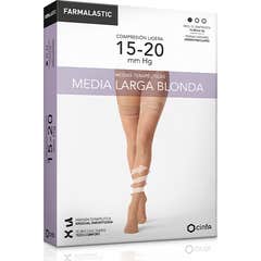 Farmalastic Meia Coxa Renda Compressão Ligeira S Camel 1 Par