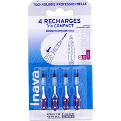 Inava Trio Compact Brossette Recarga Violeta 4 unid.