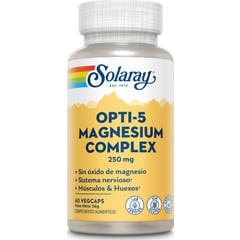 Solaray Complexo de Magnésio OPTI-5 60 vcaps