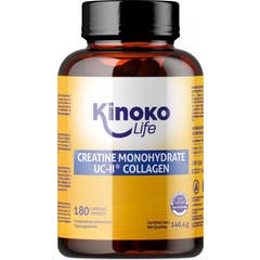 Kinoko Life Creatina Monohidratada 3000mg UC-II Colagénio 180caps