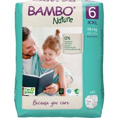 Bambo Nature Nappy Tamanho 6 XXL 40 peças