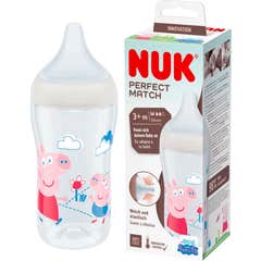 Nuk Perfect Match Biberão Silicone Peppa Pig +3M 250 ml