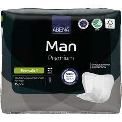 Abena Man Premium Protectores Fórmula 1 15 Unidades