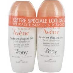 Avene Duo 24h Desodorizantes Roll on Body 2x50ml