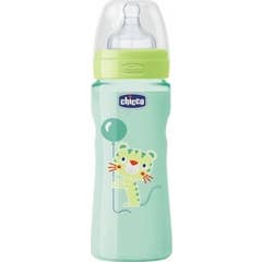 Chicco Biberon Pp T Silicone Fluxo Rápido Azul 4m + 330ml