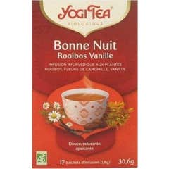 Chá Yogi Boa Noite Baunilha Rooibos 17 saquinhos de chá