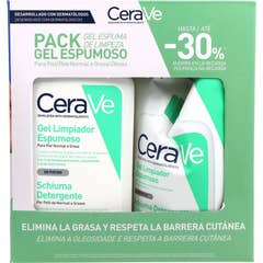 Cerave Pack Gel Limpeza Espumante 473 ml + Recarga 473 ml
