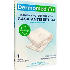 Dermomed Fix Faixa Proteção Gaze Anti-Séptica 75cmx8cm 1 Unidade