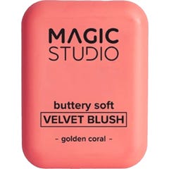 Magic Studio Blusher em Pó Velvet Blush Golden Coral 7.5 g