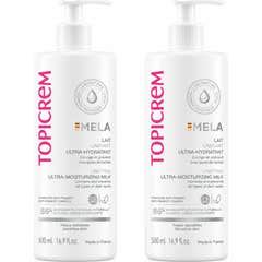Topicrem MELA Leite Unificador Ultra-Hidratante Corporal SPF15 2x500 ml