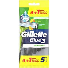 Gillette Blue 3 Sensitive Lâmina de Barbear Descartáv 5 Unidades
