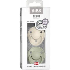 Bibs de Lux Pacifiers Marfim & Sage One Size 2 peças