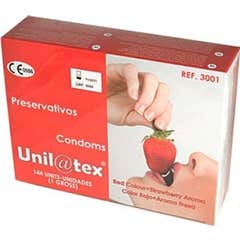 Preservativos Unilatex Vermelhos e Morangos 144pcs