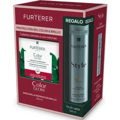 René Furterer Pack Color Glow Máscara Reparadora Brilho 200 ml + Style Laca 100 ml