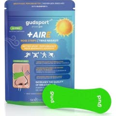 Gudslip Gudsport +Aire Tiras Nasais Verde Fluorescen 30 Unidades