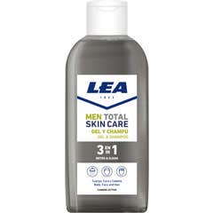 Lea Men Total Skin Care Gel & Shampoo 3 In 1 Detox Clean 100ml