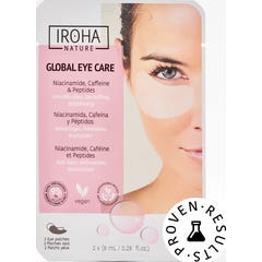 Iroha Nature Parches Ojos Niacinamida Cafeína y Péptidos 2x8ml