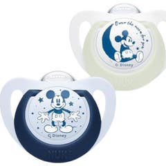 Nuk Star Disney Baby Day & Night Chupeta Silic 18-36M 2 Unidades