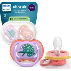 Philips Avent Ultra Air Chupeta Camaleão Macaco 18M+ 2 Unidades