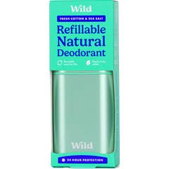 Wild Desodorizante Natural Caixa e Recarga Algodão Fresco e Sal Marinho 40g
