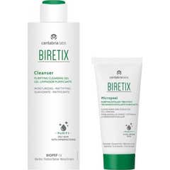 Biretix Pack Cleanser Gel Limpeza Purificante + Micropeel Biretix Esfoliante