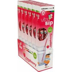 Vitasip Kids Cálcio Palhinhas de Framboesa 7pcs