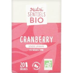 Nutri'sentiel Esfera Urinária Orgânica Cranberry 20 Cápsula