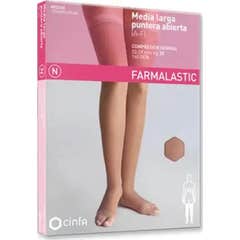 Farmalastic Medium Long Compression Normal Open Toe Camel T-EG