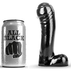 Todo Preto Dildo Preto 15cm 1pc