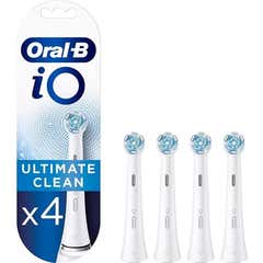 Oral-B Recambio Cepillo Dental iO Ultimate Clean Blanco 4uds