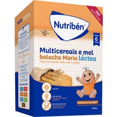 Nutribén Multicereais e Mel com Bolacha Maria Láctea +6m 600g