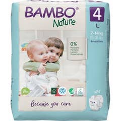 Bambo Nature Nappy Tamanho 4 L 48 peças