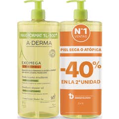 A-Derma Exomega Control Óleo Limpeza 2x1000 ml