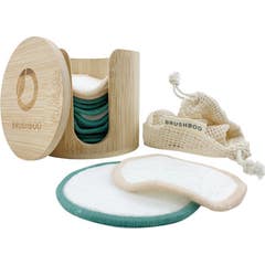 Pacote de Discos Removedores Brushboo Make-Up + Caixa de Bambu
