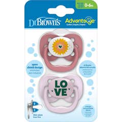 Dr. Brown'S Advantage Chupeta Reversível Sortida T1 0-6M 2 unid.