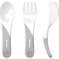 Talheres de Aprendizagem Twistshake +6 Meses Conjunto Branco