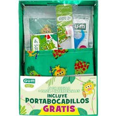 GUM Pack Nécessaire Kids Pasta+Escova+Easy Flossers+Porta-aparelho 1 unid.