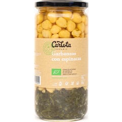 Grão-de-bico orgânico Carlota com espinafre 720g