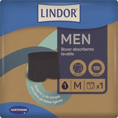 Lindor Men Boxer Absorbente Lavable Pérdidas de Orina Talla M