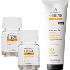 Heliocare 360º D Plus 2x30 cápsulas + BRINDE Heliocare Advanced Gel Protetor Solar SPF50 250 ml